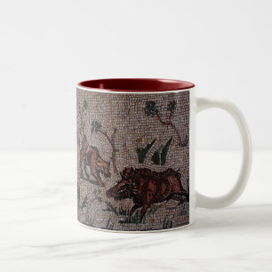 Caneca De Café Em Dois Tons Mosaico romano