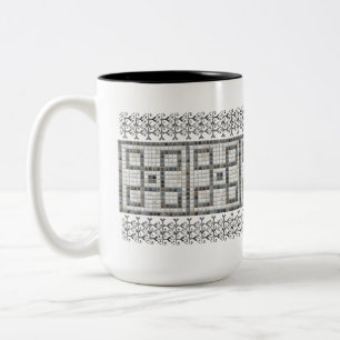 Caneca De Café Em Dois Tons Mosaico Turco - Mug