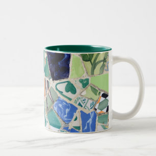 Caneca De Café Em Dois Tons Mosaicos de Park Guell