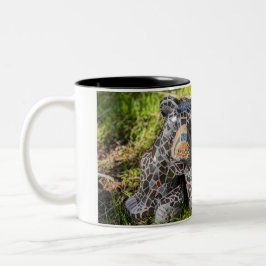 Caneca De Café Em Dois Tons Mosaicos do Urso Negro - Knuth Mug