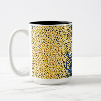 Caneca De Café Em Dois Tons Mostarda de Semente Cruzada de Café Mug