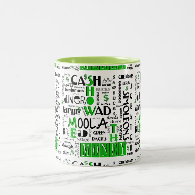Caneca De Café Em Dois Tons Mostre-me o Money 2 Toned Coffee Mug (Centro)