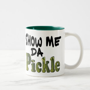 Caneca De Café Em Dois Tons Mostre-me o picles