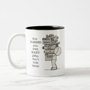 Caneca De Café Em Dois Tons Mostre seus presentes