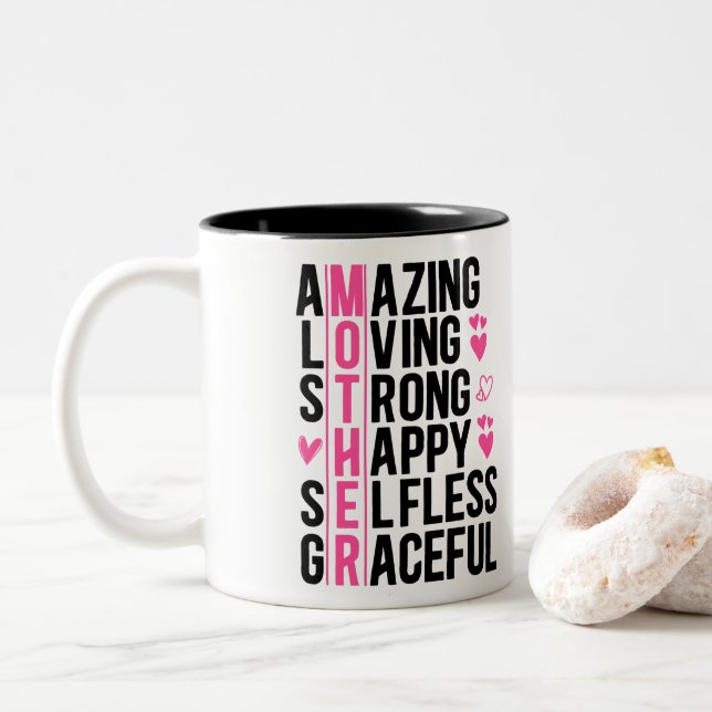 Caneca De Café Em Dois Tons Mother (Com Donut)