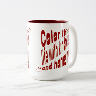Caneca De Café Em Dois Tons Motivação de Tipografia Vermelha