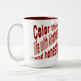 Caneca De Café Em Dois Tons Motivação de Tipografia Vermelha