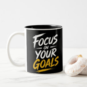 Caneca De Café Em Dois Tons Motivacional 