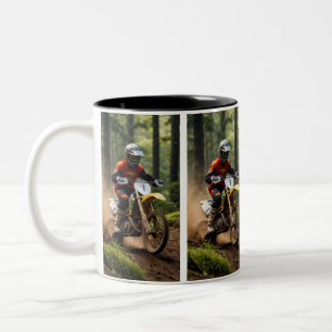 Caneca De Café Em Dois Tons Moto-xing - Pilotos de Motocross