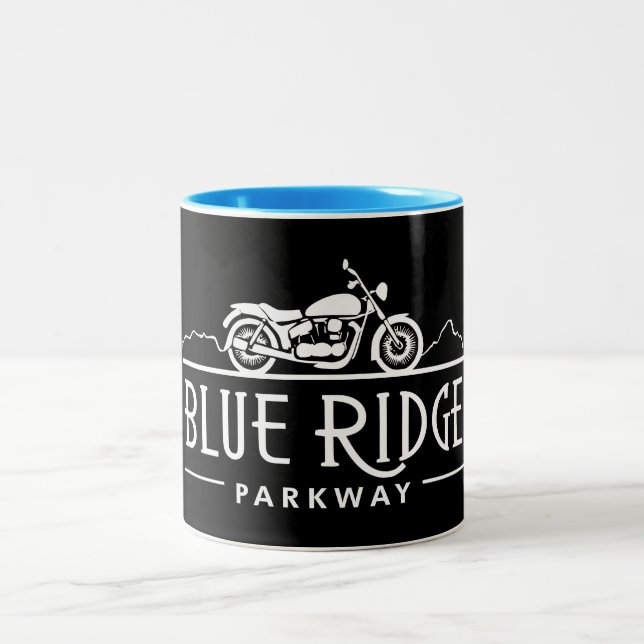 Caneca De Café Em Dois Tons Motocicleta Blue Ridge (Centro)