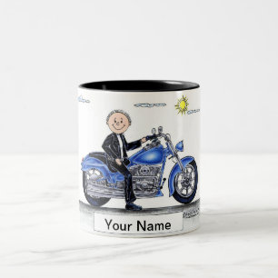 Caneca De Café Em Dois Tons Motociclo - Cartoon masculino