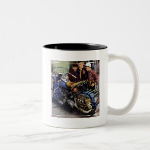 Caneca De Café Em Dois Tons Motociclo do Tex