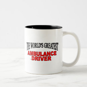Caneca De Café Em Dois Tons Motorista da ambulância do mundo o grande