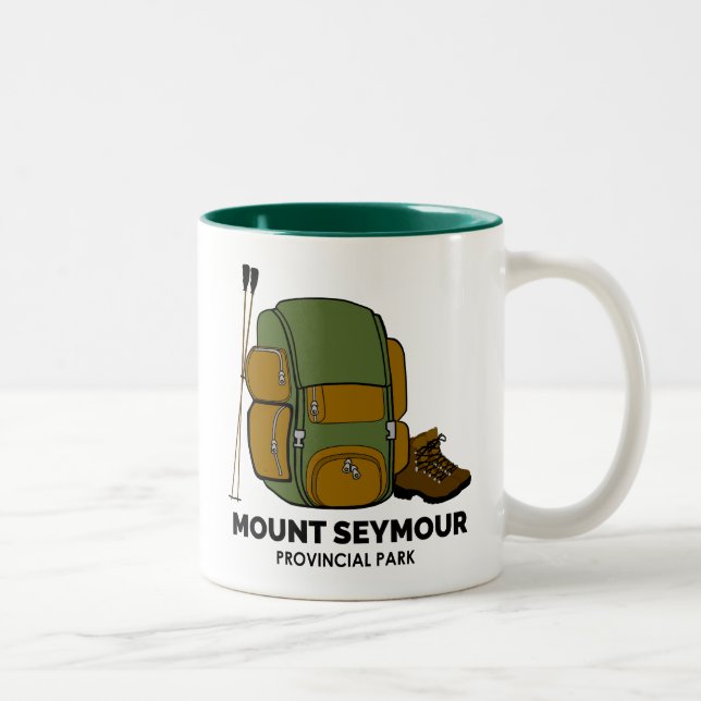 Caneca De Café Em Dois Tons Mount Seymour Provincial Park Backpack (Direita)