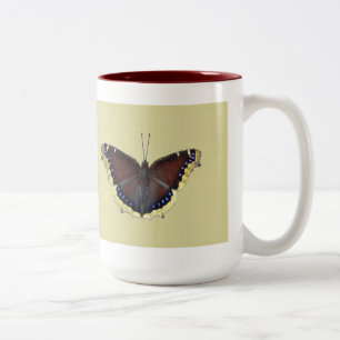 Caneca De Café Em Dois Tons Mourning Cloak Butterfly - Antiopa Ninfalis