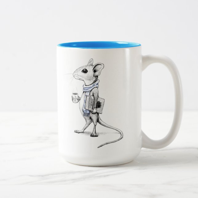 Caneca De Café Em Dois Tons Mouse do Livro (Direita)