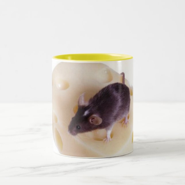 Caneca De Café Em Dois Tons Mouse suíço de queijo (Centro)