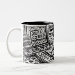 Caneca De Café Em Dois Tons Mousepad de Sinfonia de Cat Analógica