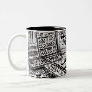 Caneca De Café Em Dois Tons Mousepad de Sinfonia de Cat Analógica