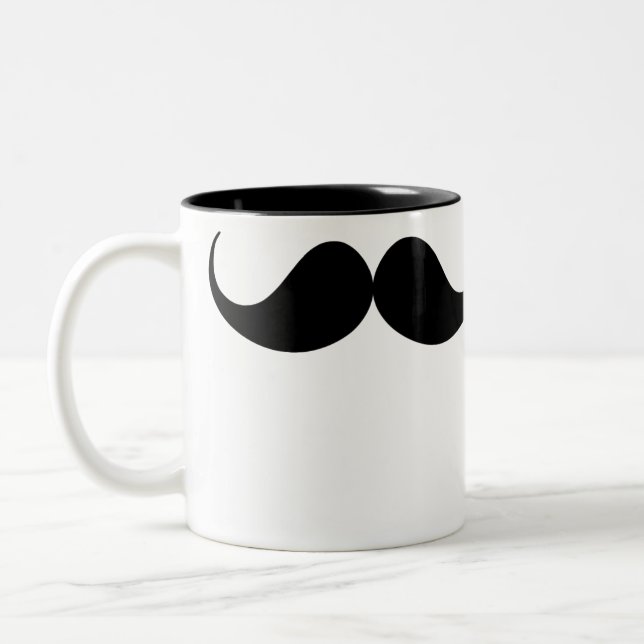 Caneca De Café Em Dois Tons Moustache (Esquerda)