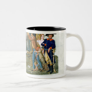 Caneca De Café Em Dois Tons Movimento no jardim do Palais Royal