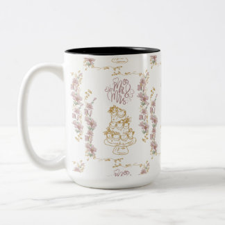 Caneca De Café Em Dois Tons mr e mrs