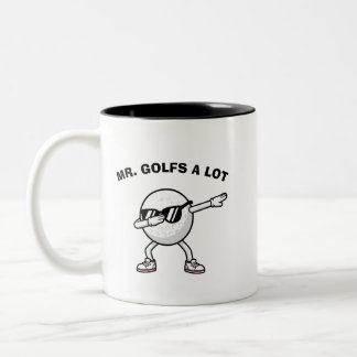 Caneca De Café Em Dois Tons MR. GOLFS A LOT,Funny Golf