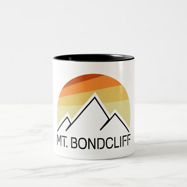 Caneca De Café Em Dois Tons Mt. Bondcliff New Hampshire Retro (Centro)