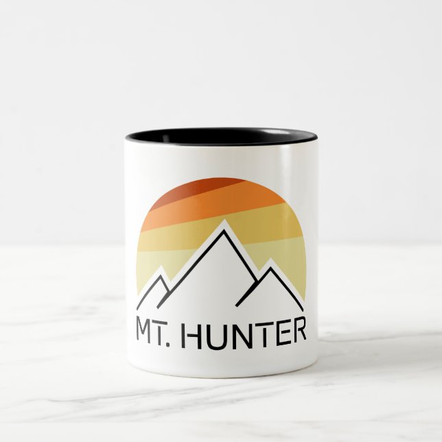 Caneca De Café Em Dois Tons Mt. Hunter Alaska Retro (Centro)