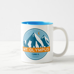 Caneca De Café Em Dois Tons Mt. Olympus Washington Estrelas Lua