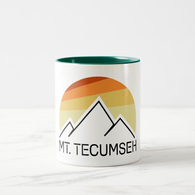 Caneca De Café Em Dois Tons Mt. Tecumseh New Hampshire Retro (Centro)