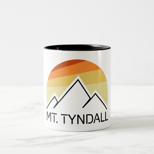 Caneca De Café Em Dois Tons Mt. Tyndall California Retro (Centro)