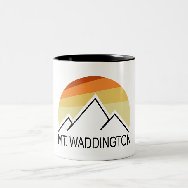 Caneca De Café Em Dois Tons Mt. Waddington British Columbia Retro (Centro)