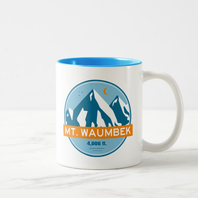 Caneca De Café Em Dois Tons Mt. Waumbek New Hampshire Stars Moon (Direita)