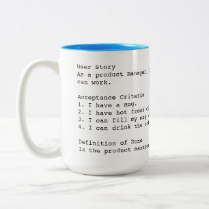 Caneca De Café Em Dois Tons Mudança de critérios de aceitação da história do u