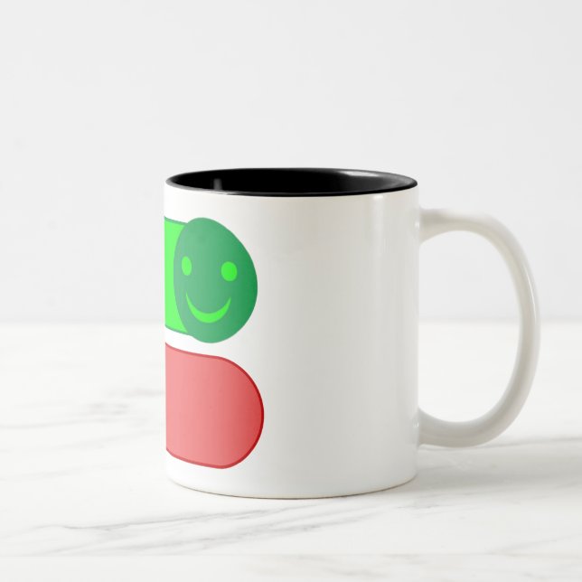 Caneca De Café Em Dois Tons Mudança de humor Emoji Mug (Direita)