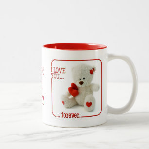 Caneca De Café Em Dois Tons Mudanças personalizadas do Namorados de amor