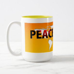 Caneca De Café Em Dois Tons Mudas de paz contra guerra