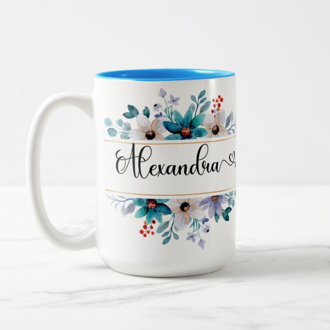 Caneca De Café Em Dois Tons Mug 15oz de Alexandra (veja mais opções) (Esquerda)