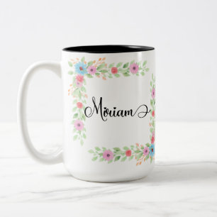 Caneca De Café Em Dois Tons Mug 15oz de Miriam (veja mais opções)