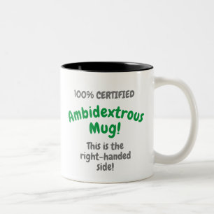 Caneca De Café Em Dois Tons Mug Ambidexterous certificada a 100%