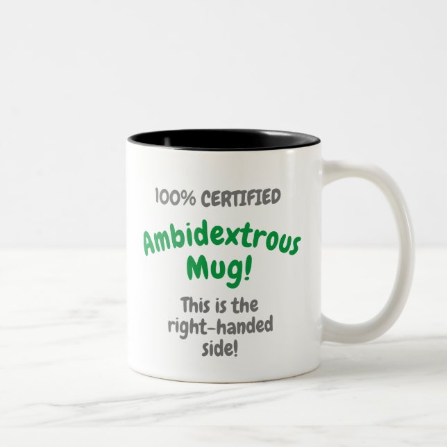Caneca De Café Em Dois Tons Mug Ambidexterous certificada a 100% (Direita)