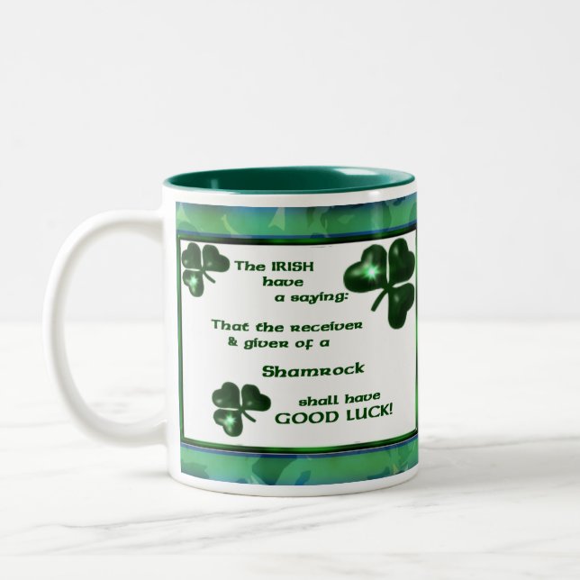 Caneca De Café Em Dois Tons Mug and Irish Say (Esquerda)