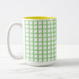 Caneca De Café Em Dois Tons Mug - Anéis de bloqueio verde