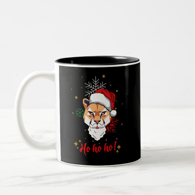 Caneca De Café Em Dois Tons mug animal ho ho ho  (Esquerda)