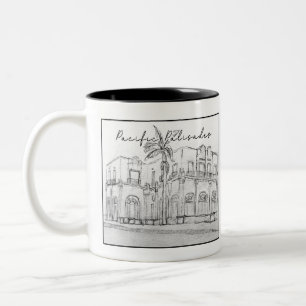 Caneca De Café Em Dois Tons Mug arquitetônico de Palisades do Pacífico