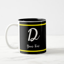 Mug Black com letra D