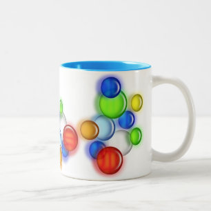 Caneca De Café Em Dois Tons Mug - Bolhas coloridas
