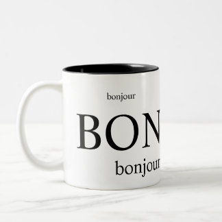 Caneca De Café Em Dois Tons Mug/BONJOUR