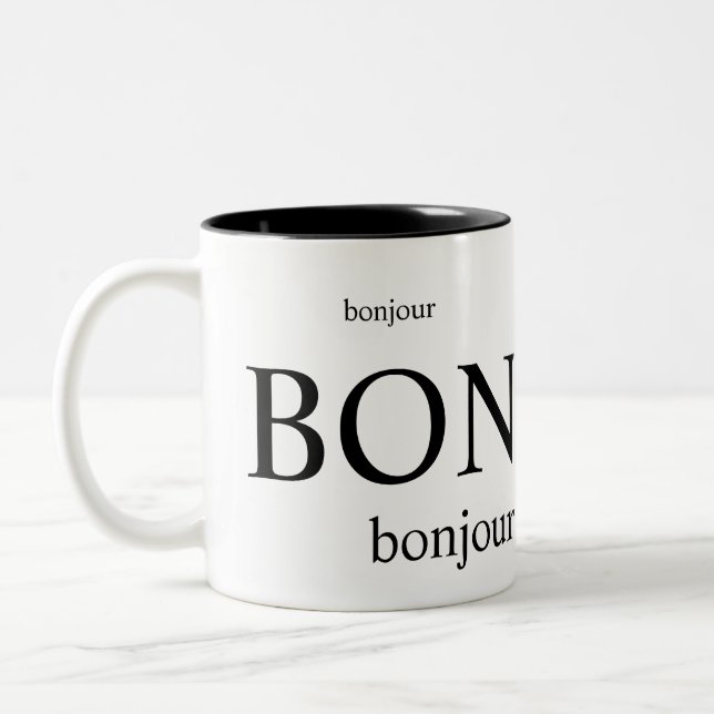 Caneca De Café Em Dois Tons Mug/BONJOUR (Esquerda)